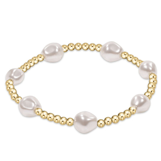 Enewton Extends- Admire Gold 3mm Bead Bracelet - Pearl