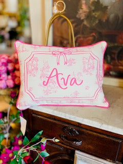 Ballet Toile Name + Accent Piping