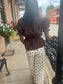 Polka Dot Printed Pants in Oatmeal