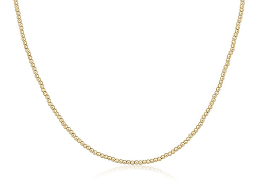 Choker Classic Gold 2.5mm Bead 17" Necklace