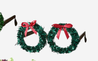 Christmas Wreath Glasses (4 Styles)