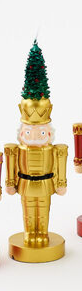 Nutcracker w/Tree Candle  (6 Colors)