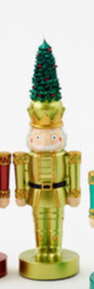 Nutcracker w/Tree Candle  (6 Colors)