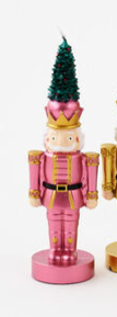 Nutcracker w/Tree Candle  (6 Colors)