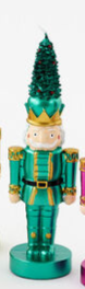 Nutcracker w/Tree Candle  (6 Colors)