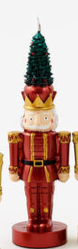 Nutcracker w/Tree Candle  (6 Colors)