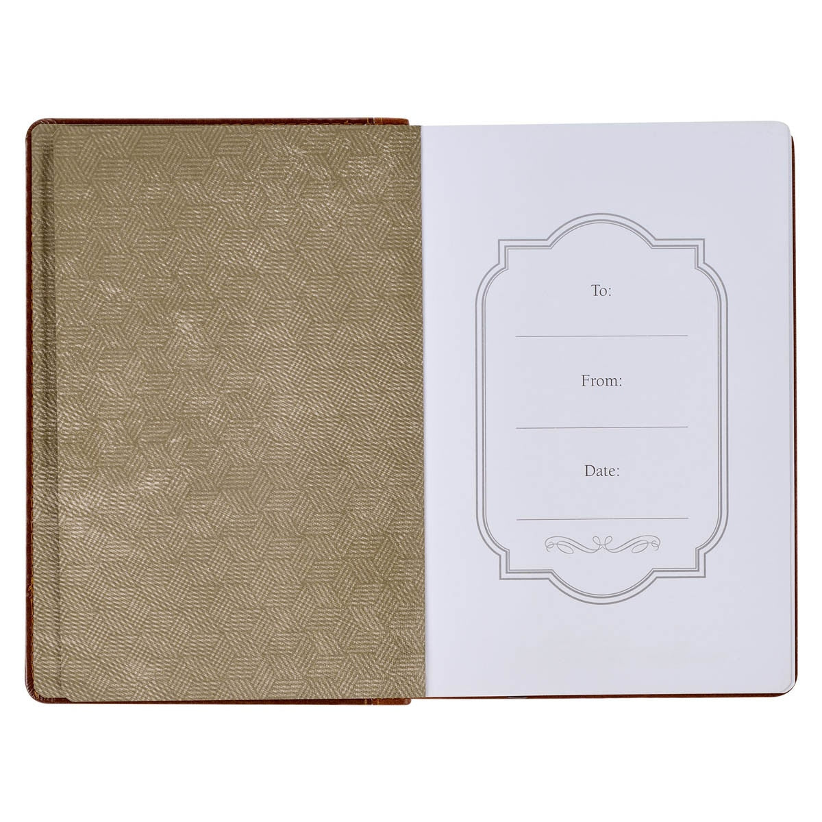 Stand Firm Two-Tone Brown Faux Leather Classic Journal - 1 Corinthians 16:13