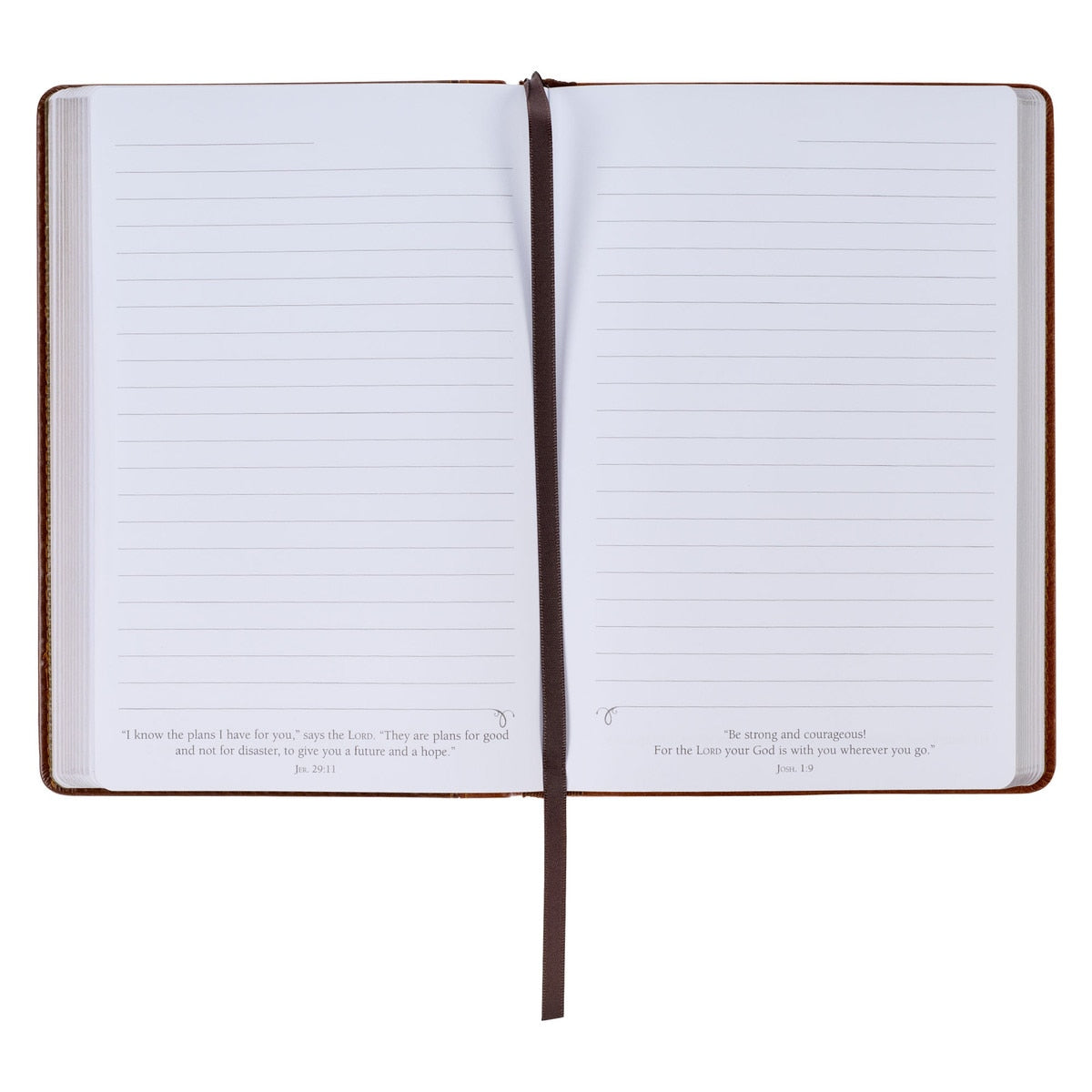 Stand Firm Two-Tone Brown Faux Leather Classic Journal - 1 Corinthians 16:13