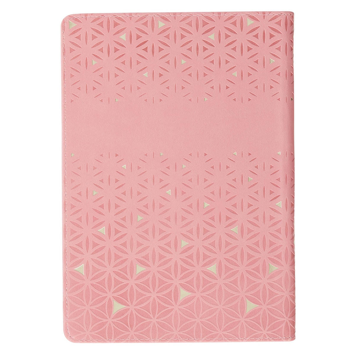 Be Still and Know Geometric Pink Faux Leather Journal w/Zipper Closure - Psalm 46:10