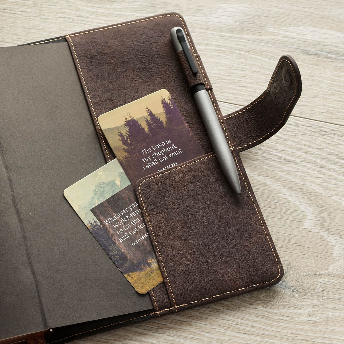 Man of God Espresso Brown Faux Leather Journal Cover w/Magnetic Closure