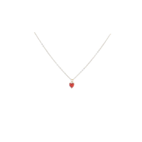 Kids Golden Birthday Heart Necklace