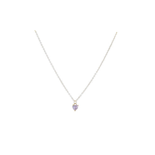 Kids Golden Birthday Heart Necklace