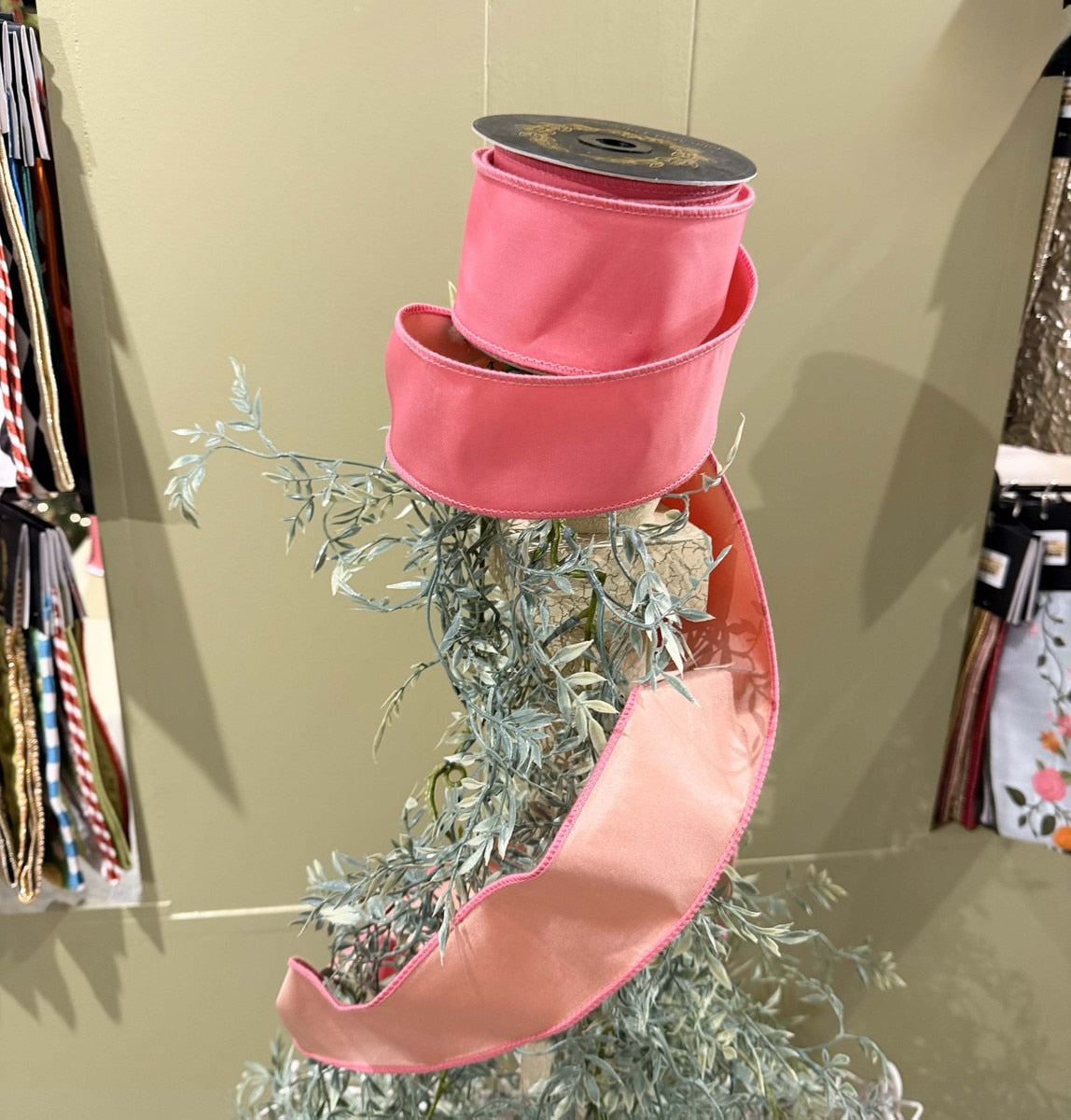 JME Taffeta DBL Fused Pink Ribbon - 2.5x10yd