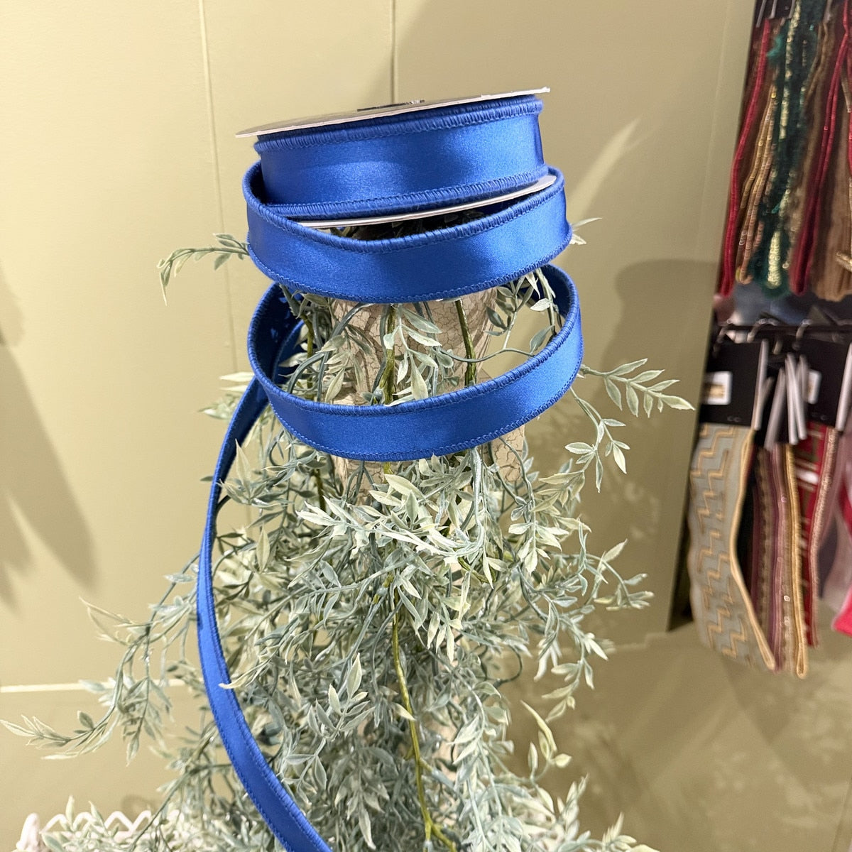 JME Blue Satin DBL Fused Ribbon - 1x10yd