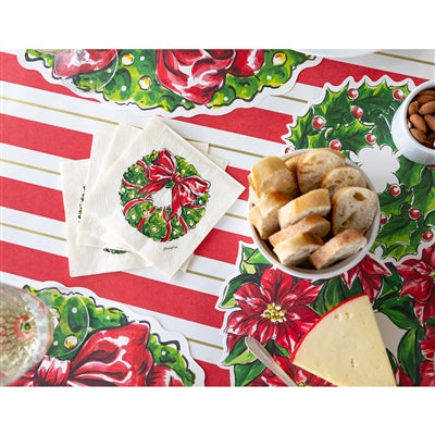 Holiday Wreath Cocktail Napkin - Pack of 20