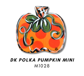 Polka Dot Pumpkin Mini Door Hanger Charm