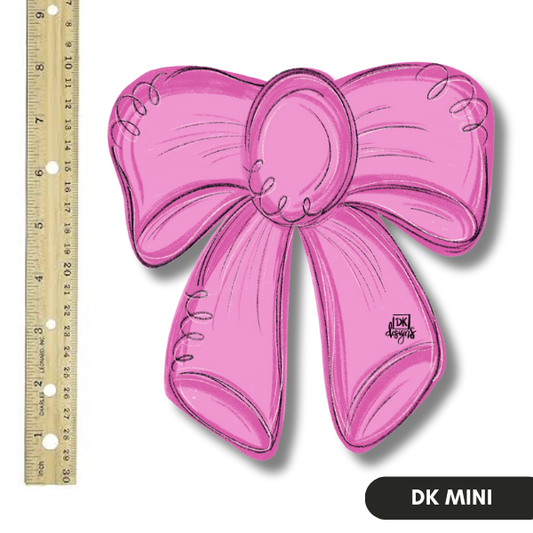 Pink Bow Mini Door Hanger Charm