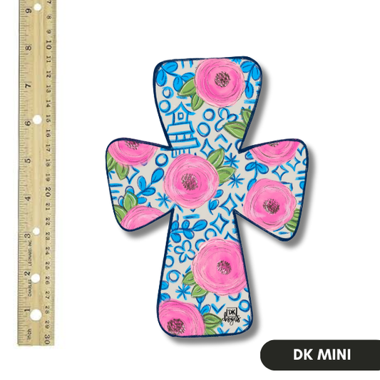 Flower Cross Mini Door Hanger Charm