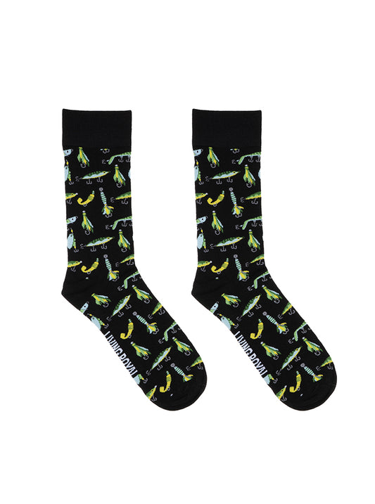 Fishing Lures Mens Bamboo Crew Socks