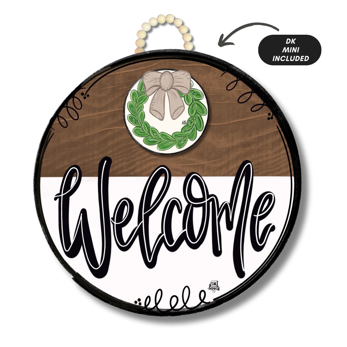 DK Classic Stain Welcome Door Hanger - Thumbnail 2