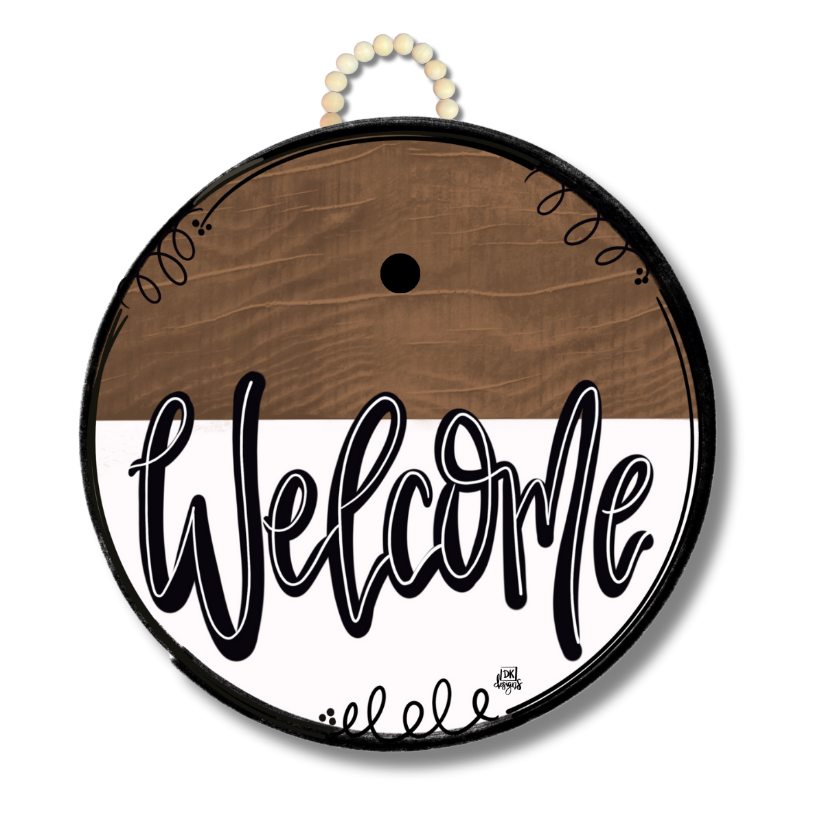 DK Classic Stain Welcome Door Hanger