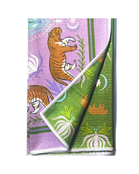 Moon Tiger Teal Towel - Double Sided