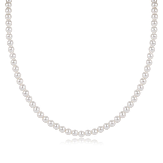 15" Choker Beaded - Classic Pearl 4mm