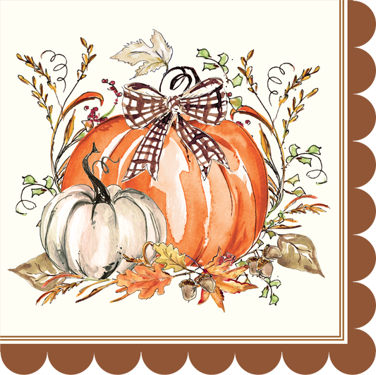 Turkey & Gourds Cocktail Napkin