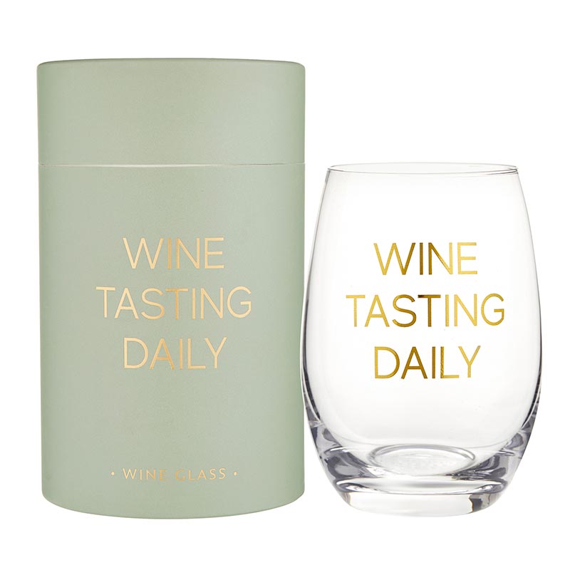 Stemless Wine Glass with Box (7 Styles)