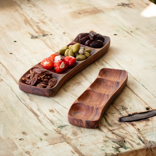 Wooden Snacking Servers Set of 2