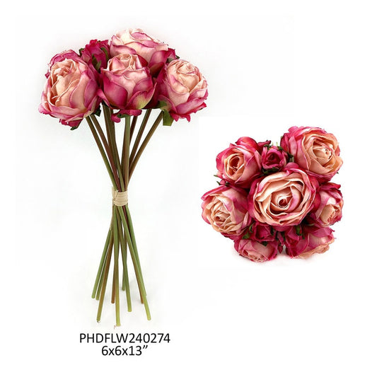 Dried Pink Rose Bouquet