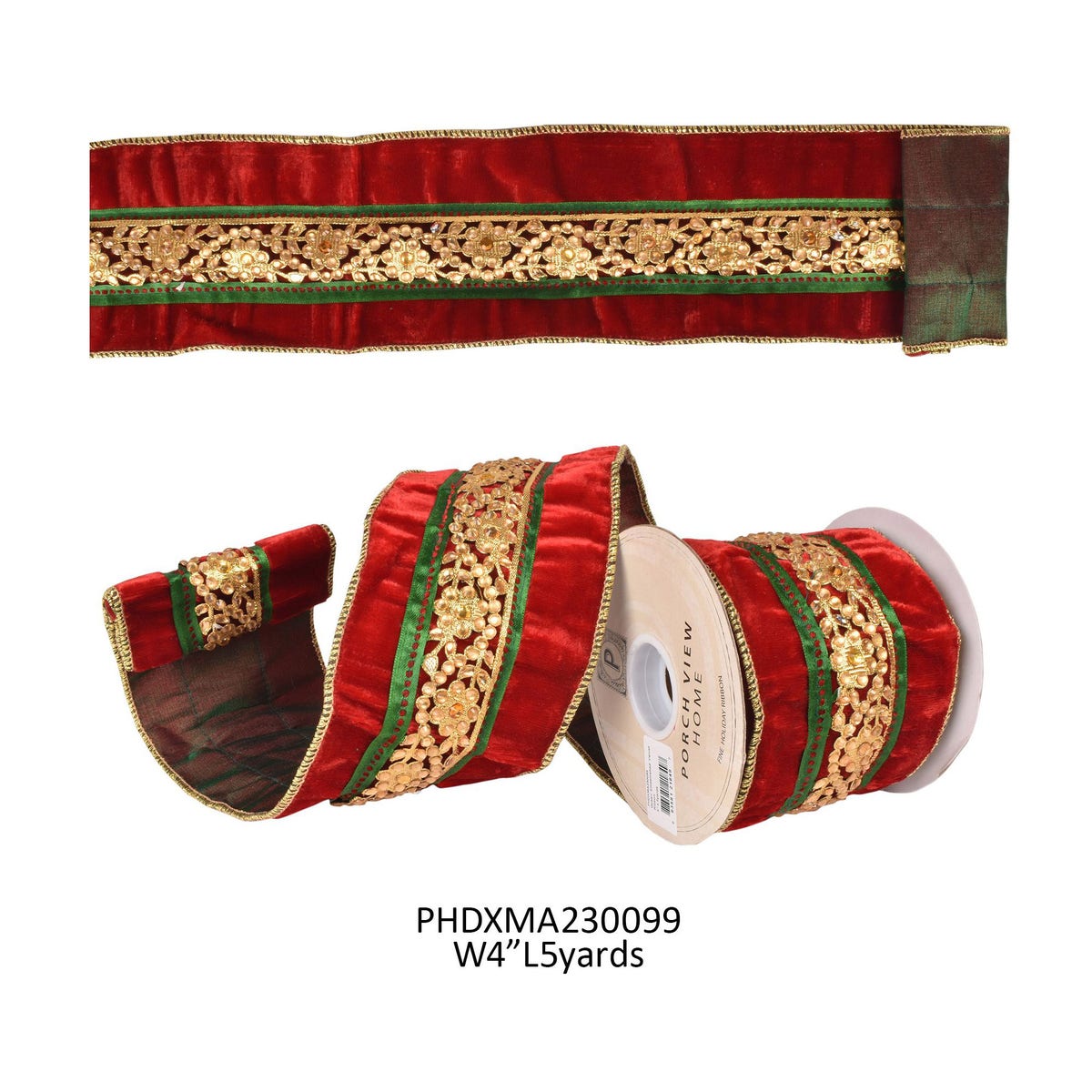 Queen's Embellished Velvet Ribbon