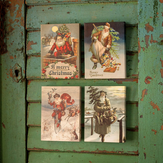 Vintage Santa Canvas Prints (4 Styles)
