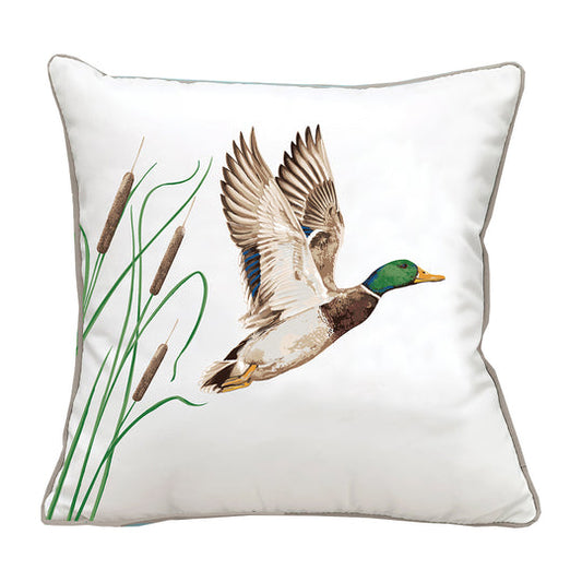 Mallard and Cattails Indoor/Outdoor Pillow