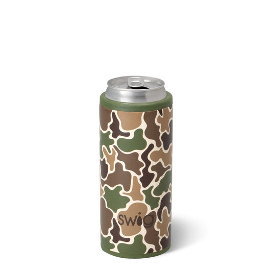 Hunting Camo Skinny Can Cooler (12oz)