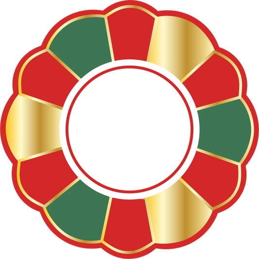 Joyful Christmas Scalloped Appetizer/Dessert Bowl