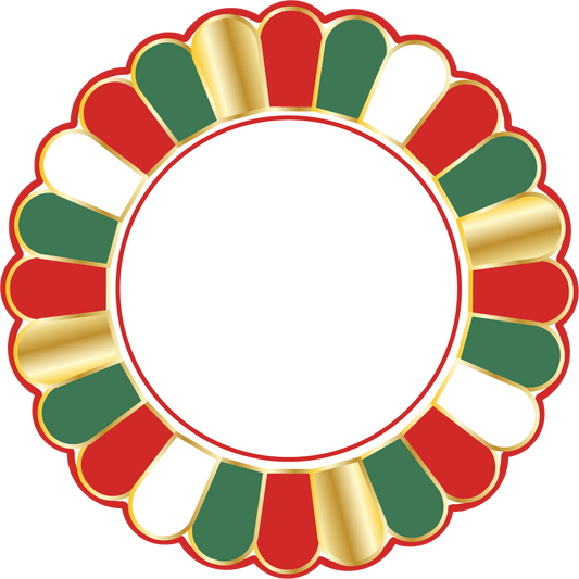 Joyful Christmas Scalloped Dinner Plate