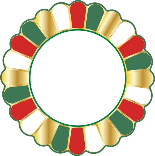 Joyful Christmas Scalloped Salad Plate