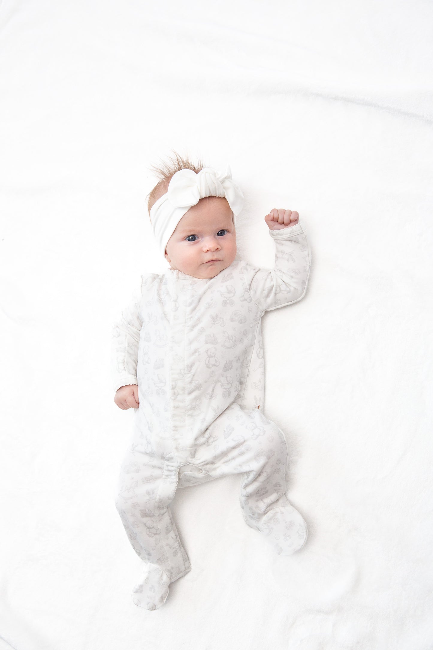 Snap Romper - Nursery Toile (Silver) 0-3mo