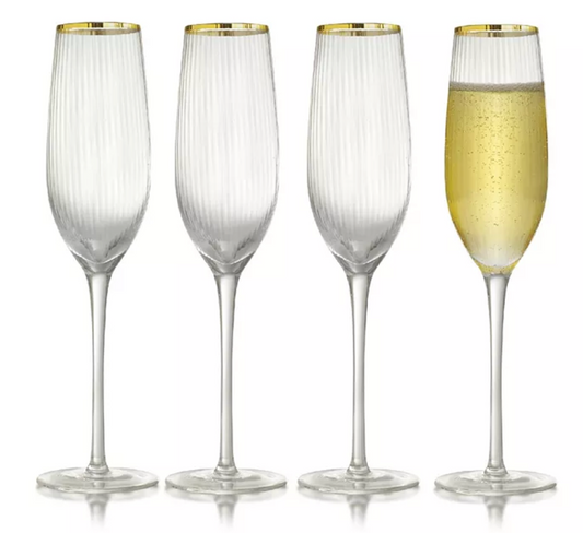 Gold Rocher Flute (Set of 4)