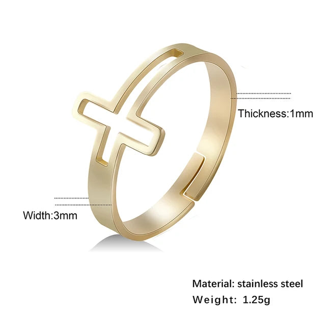 Christian Cross Gold Ring - assorted styles