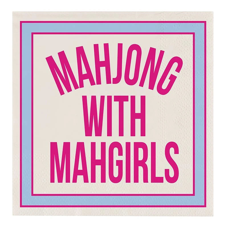 Beverage Napkins - Mahjong w/Mah Girls