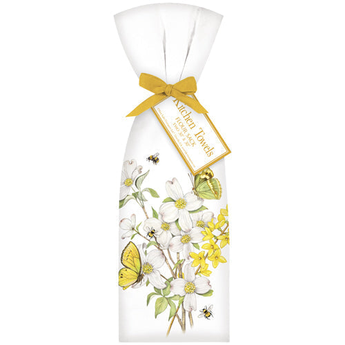 Dogwood Butterflies Bagged Towel