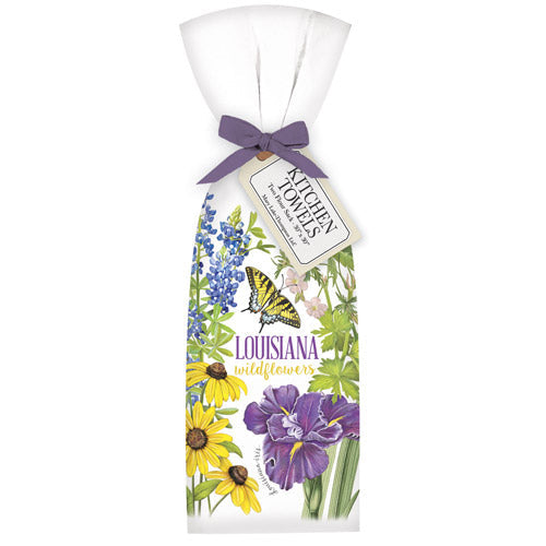 Louisiana Flowers Bagged Towel