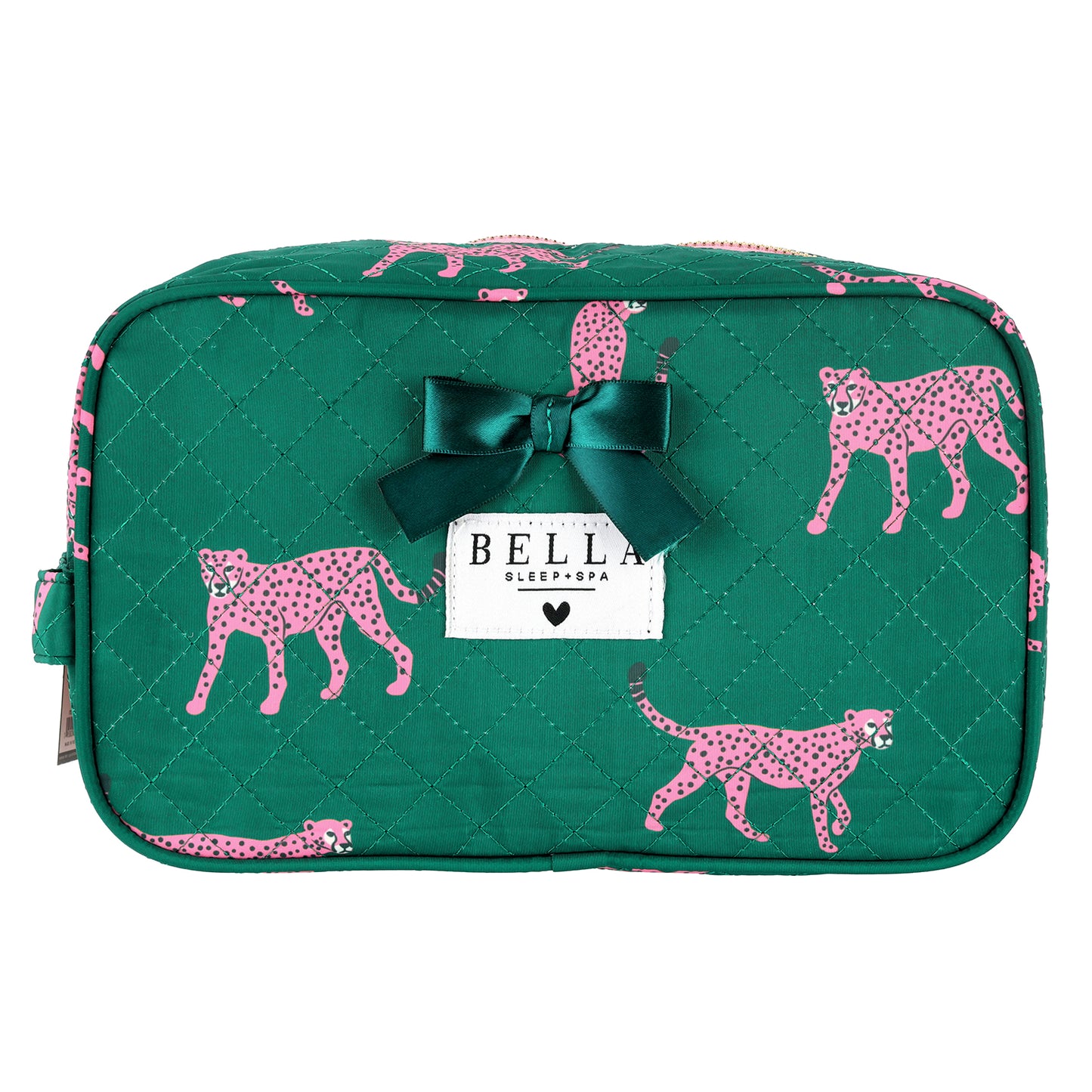 Quilted Cosmetic Bag - Cheetah
