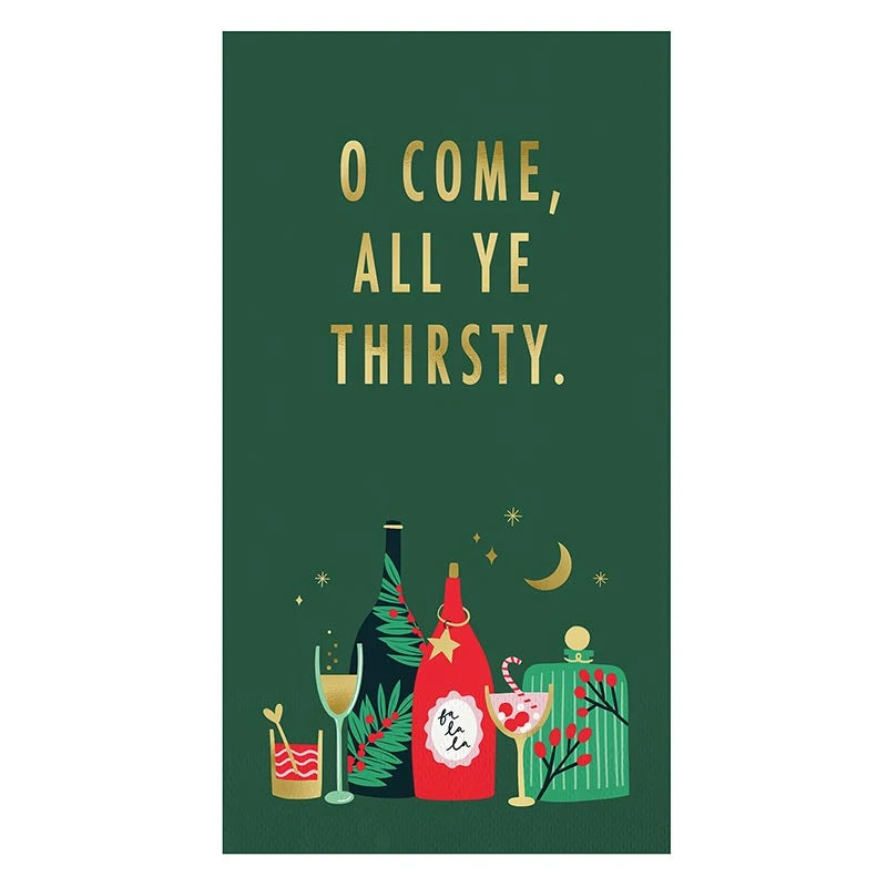Foil Guest Napkins - Oh Come All Ye Thirsty - 20ct
