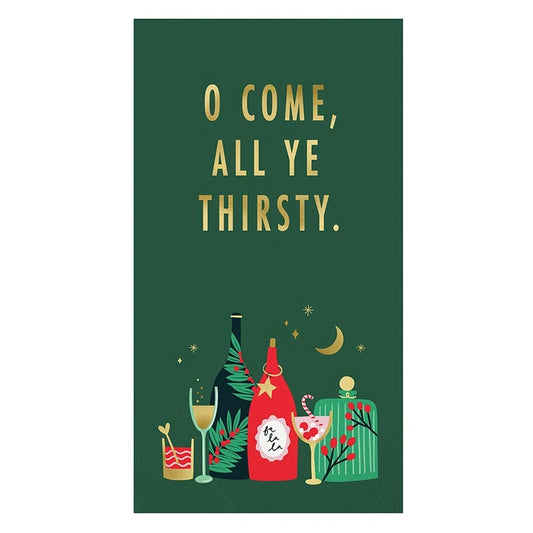 Foil Guest Napkins - Oh Come All Ye Thirsty - 20ct