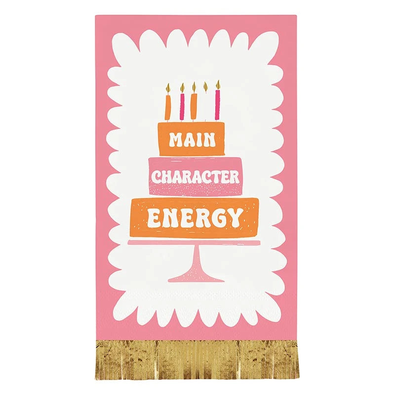Foil Guest Napkins - Main Character Energy - 20ct