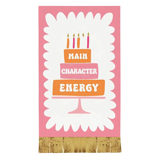 Foil Guest Napkins - Main Character Energy - 20ct