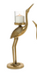 Crane Candle Holder w/Antiqued Gold Finish ( 2 Sizes)